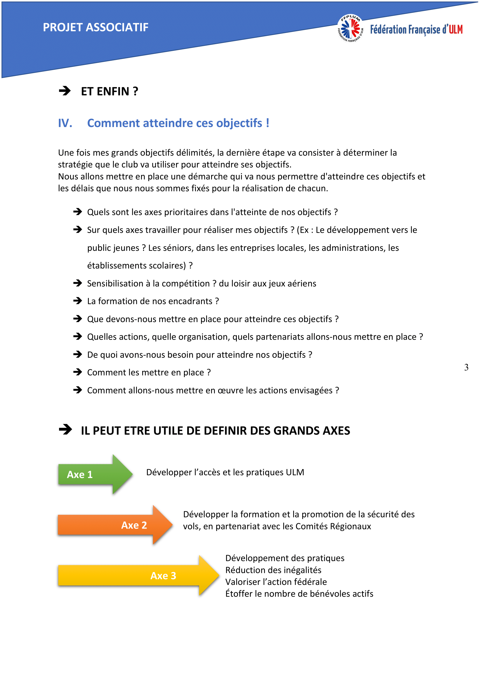 LA CONSTRUCTION DU PROJET ASSOCIATIF 3