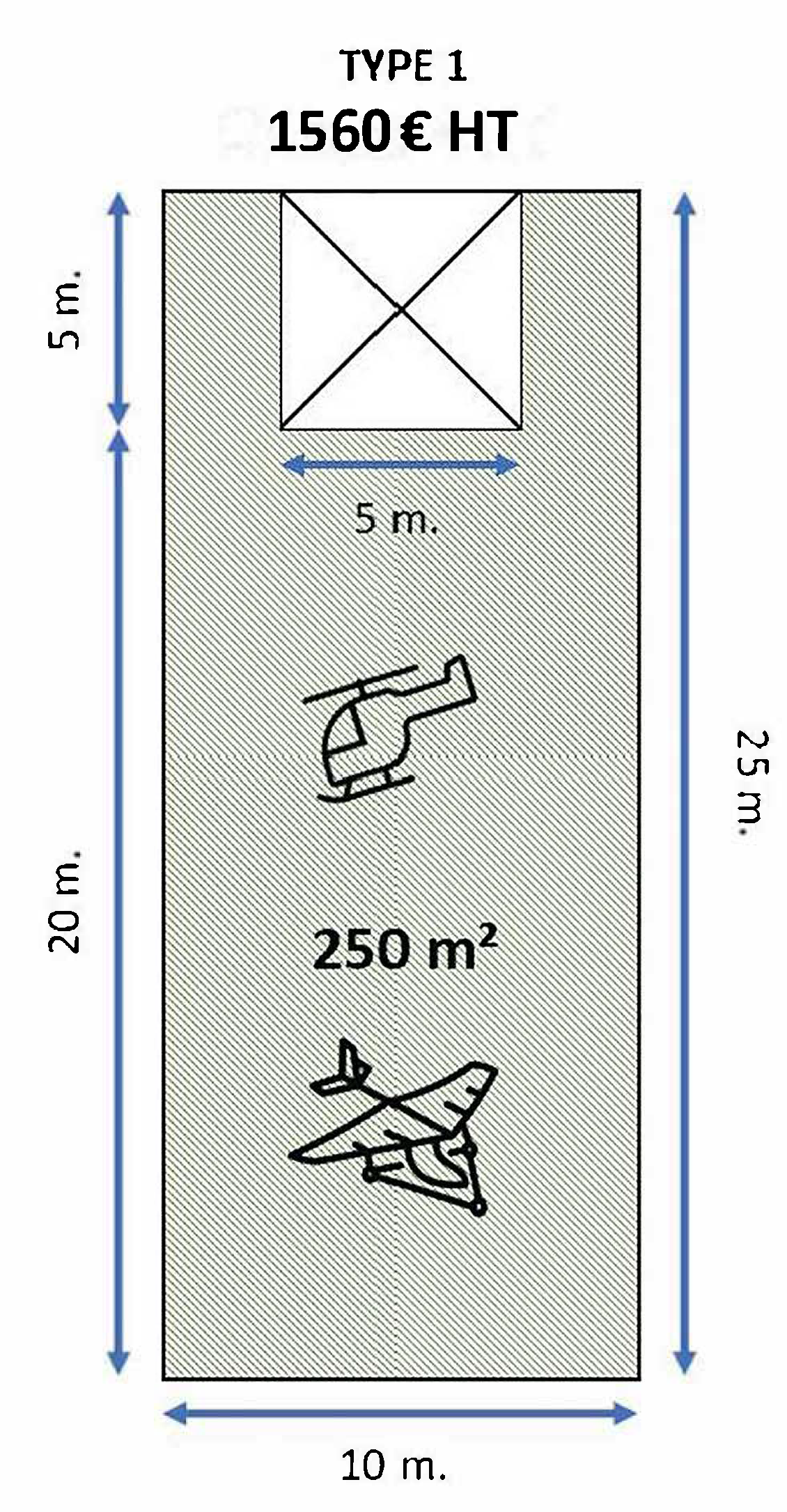 Type 1 (1 pagode sur 250m²)